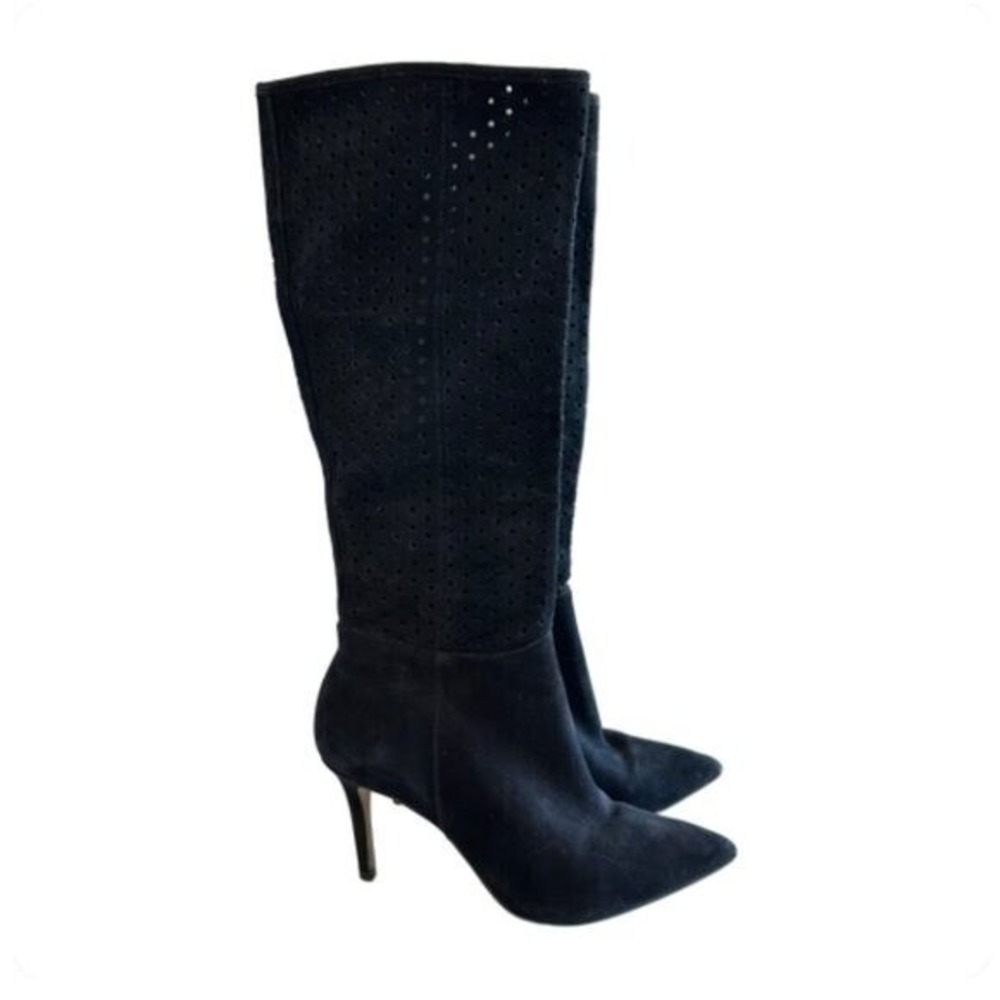 Brian Atwood Size 6 Black Knee High Leather Boots Stilleto‎ Heel Date Night